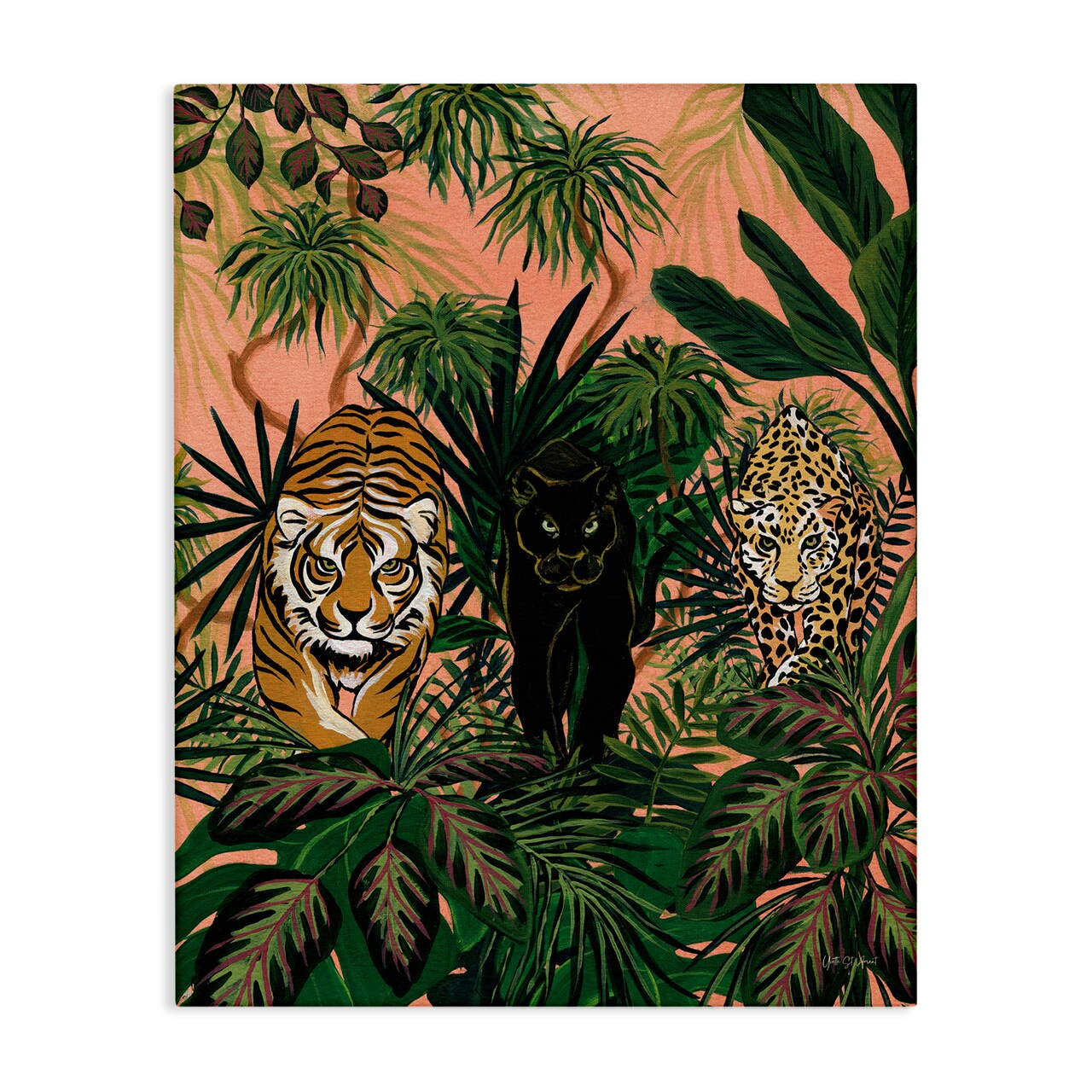 Stupell Industries Boho Jungle Prowlers Canvas Wall Art Design by Yvette St. Amant